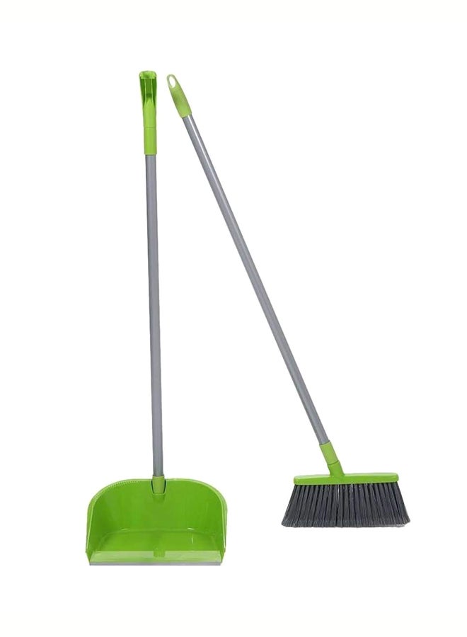 Scotch 2-Piece Broom And Dustpan Set Green